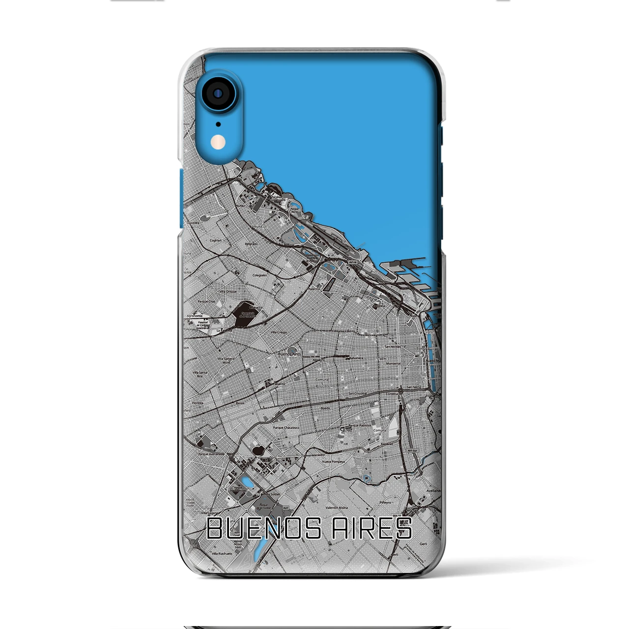 【ブエノスアイレス(アルゼンチン)】地図柄iPhoneケース(クリアタイプ)