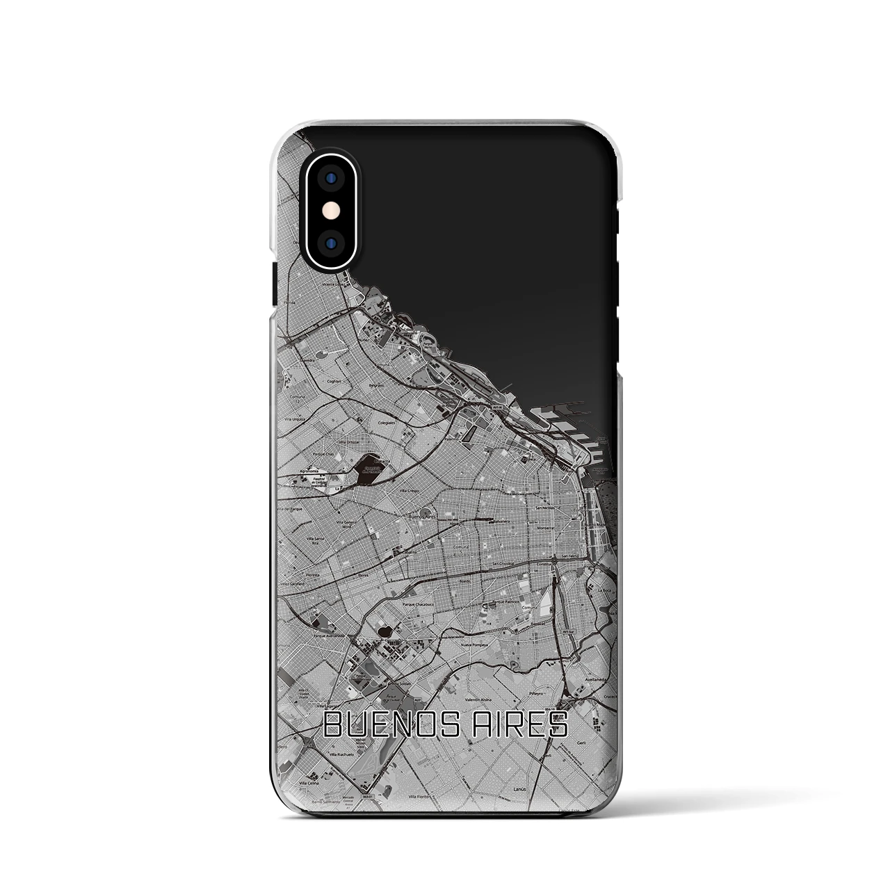 【ブエノスアイレス(アルゼンチン)】地図柄iPhoneケース(クリアタイプ)
