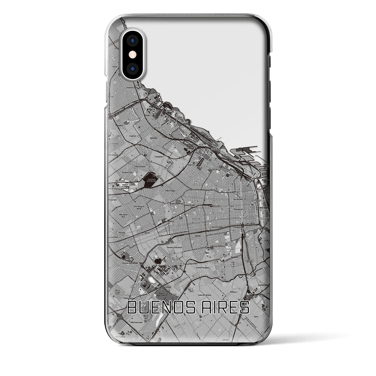 【ブエノスアイレス(アルゼンチン)】地図柄iPhoneケース(クリアタイプ)