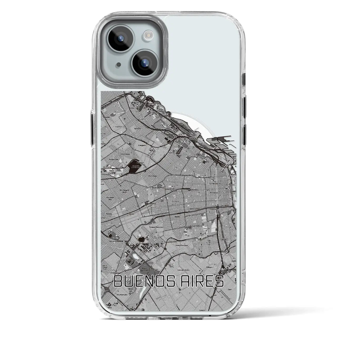 【ブエノスアイレス(アルゼンチン)】地図柄iPhoneケース(MagSafeタイプ)