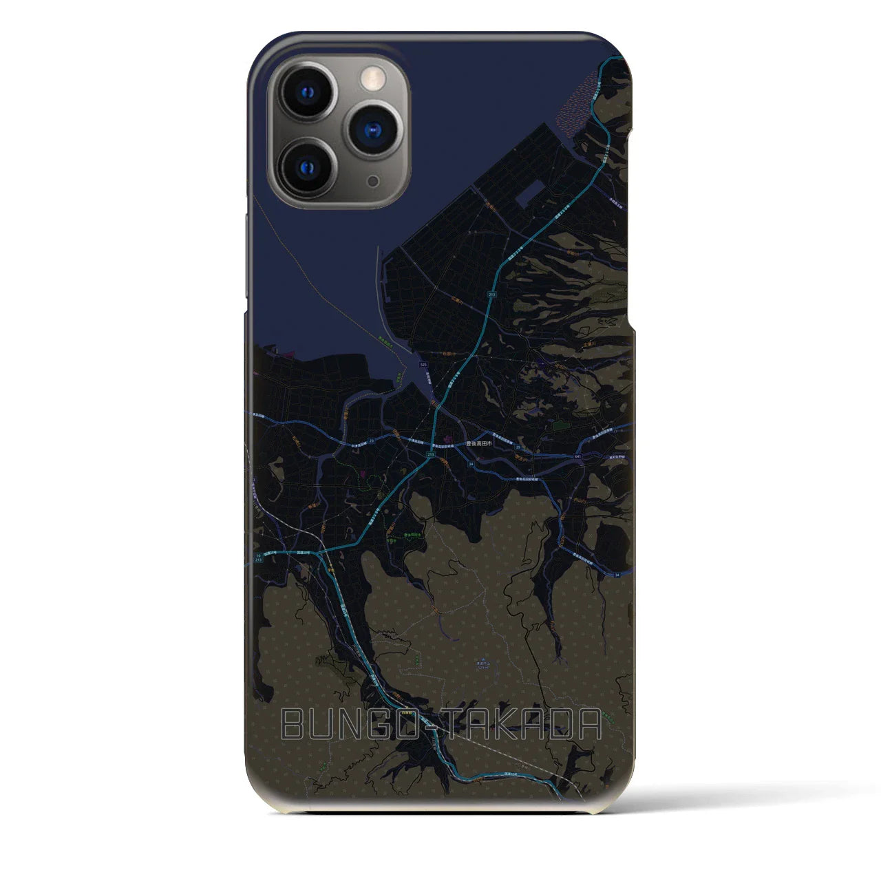 【豊後高田(大分県)】地図柄iPhoneケース(バックカバータイプ)