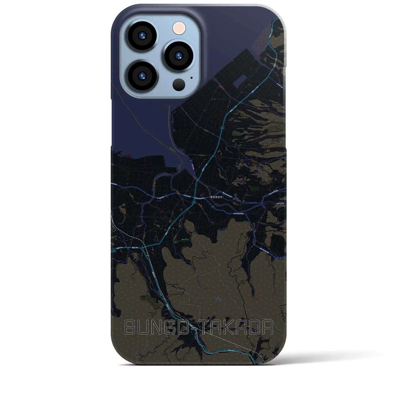 【豊後高田(大分県)】地図柄iPhoneケース(バックカバータイプ)