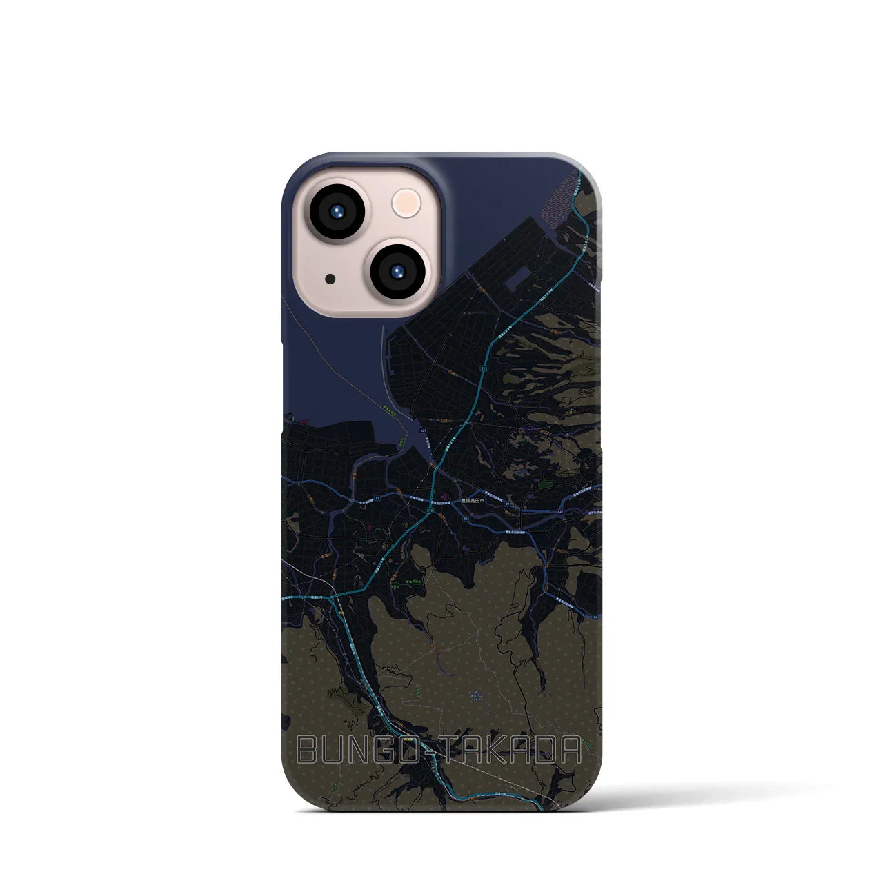 【豊後高田(大分県)】地図柄iPhoneケース(バックカバータイプ)