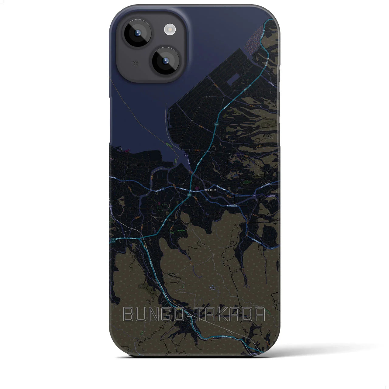 【豊後高田(大分県)】地図柄iPhoneケース(バックカバータイプ)