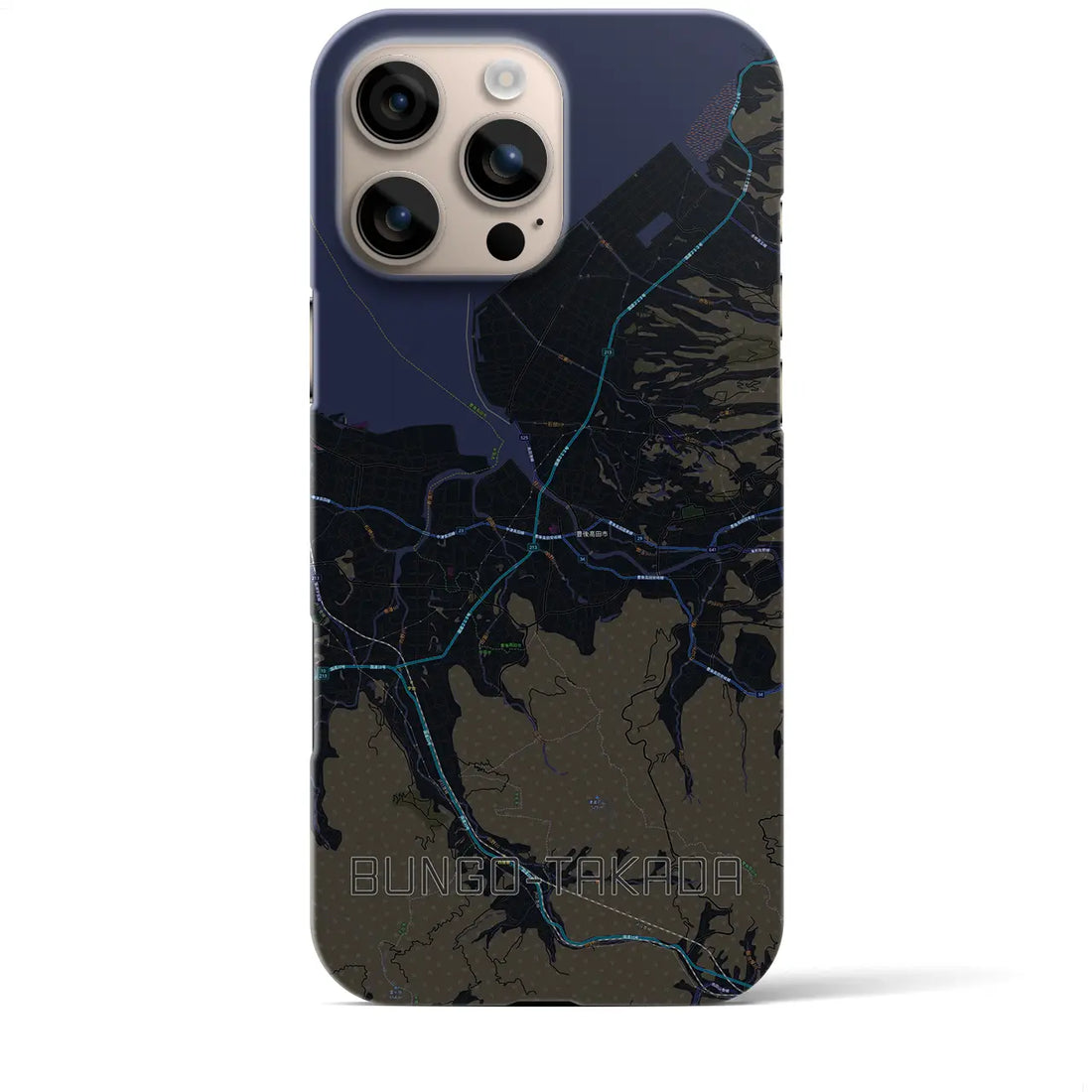 【豊後高田(大分県)】地図柄iPhoneケース(バックカバータイプ)