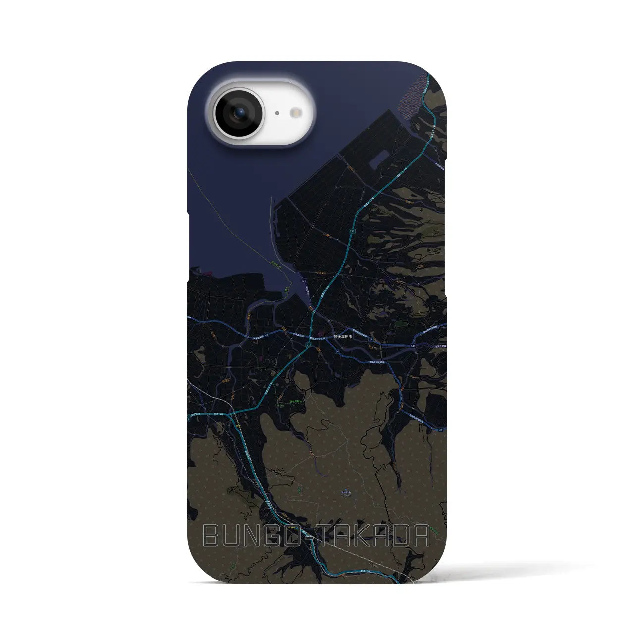 【豊後高田(大分県)】地図柄iPhoneケース(バックカバータイプ)