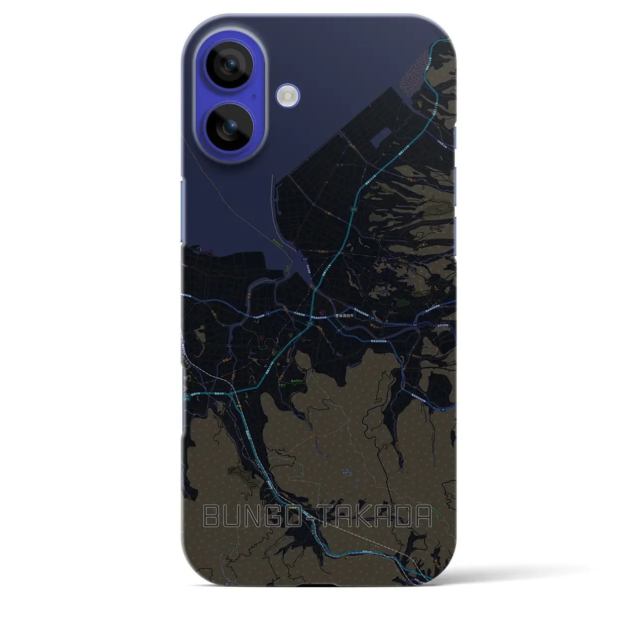 【豊後高田(大分県)】地図柄iPhoneケース(バックカバータイプ)