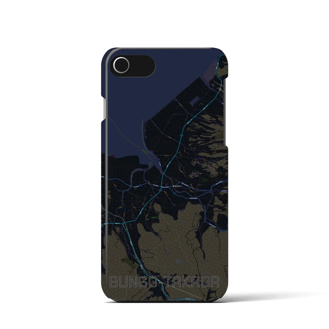 【豊後高田(大分県)】地図柄iPhoneケース(バックカバータイプ)