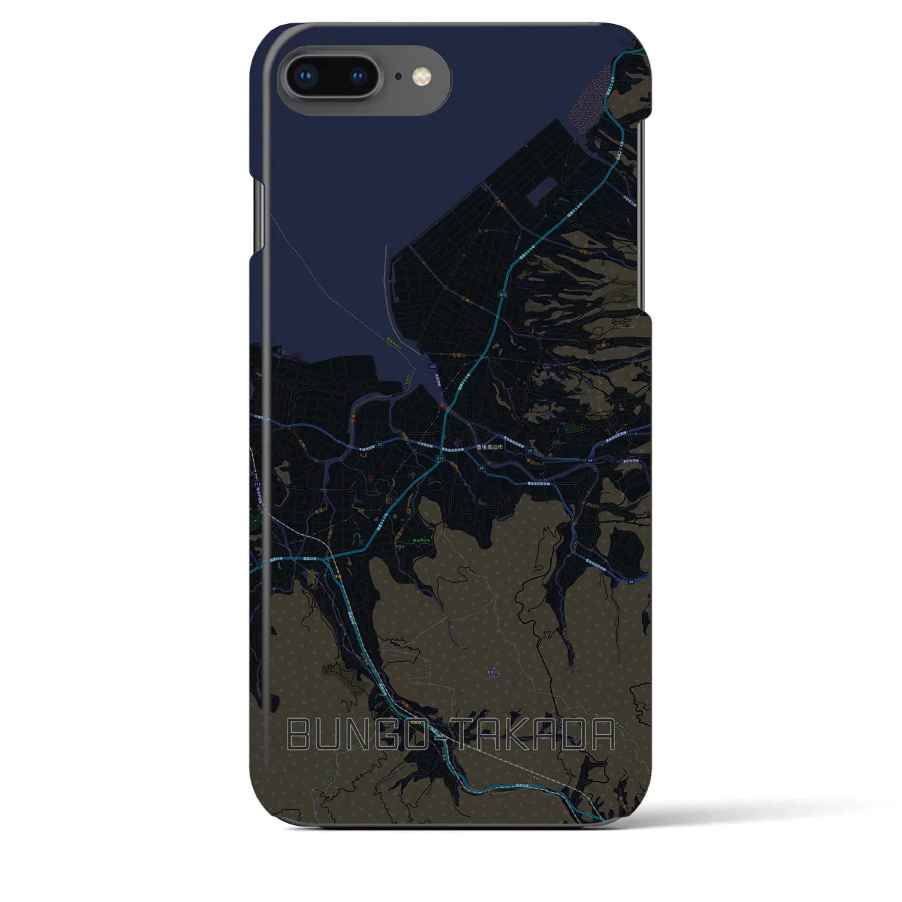 【豊後高田(大分県)】地図柄iPhoneケース(バックカバータイプ)