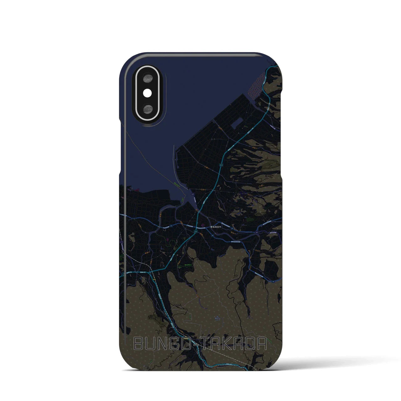 【豊後高田(大分県)】地図柄iPhoneケース(バックカバータイプ)