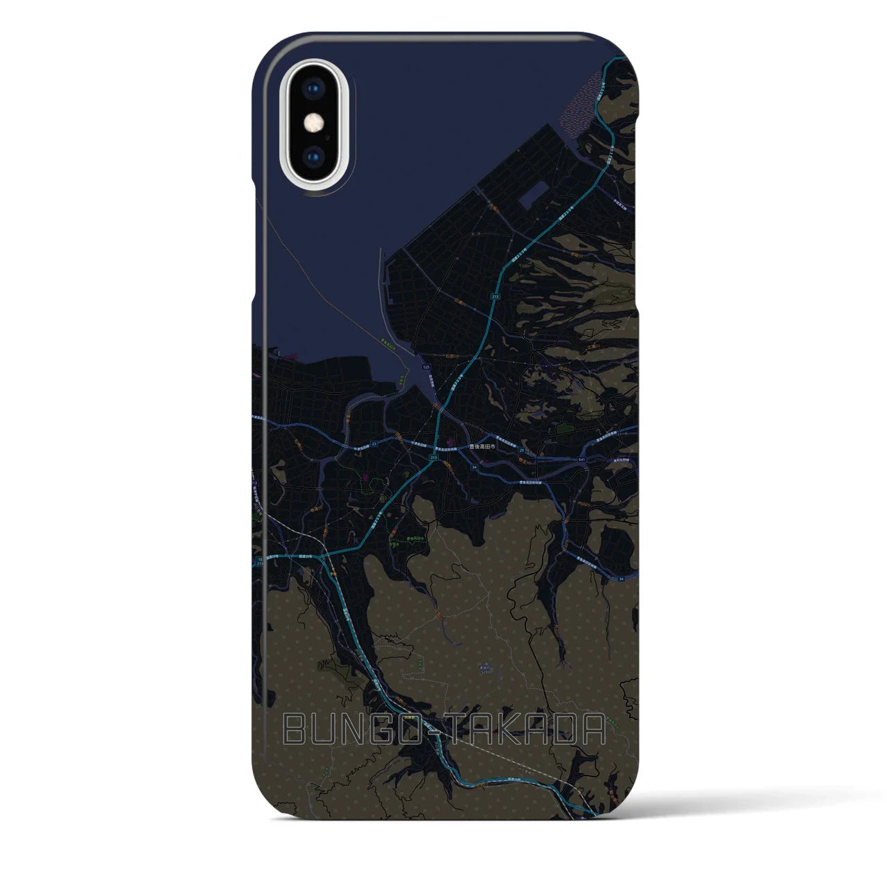 【豊後高田(大分県)】地図柄iPhoneケース(バックカバータイプ)