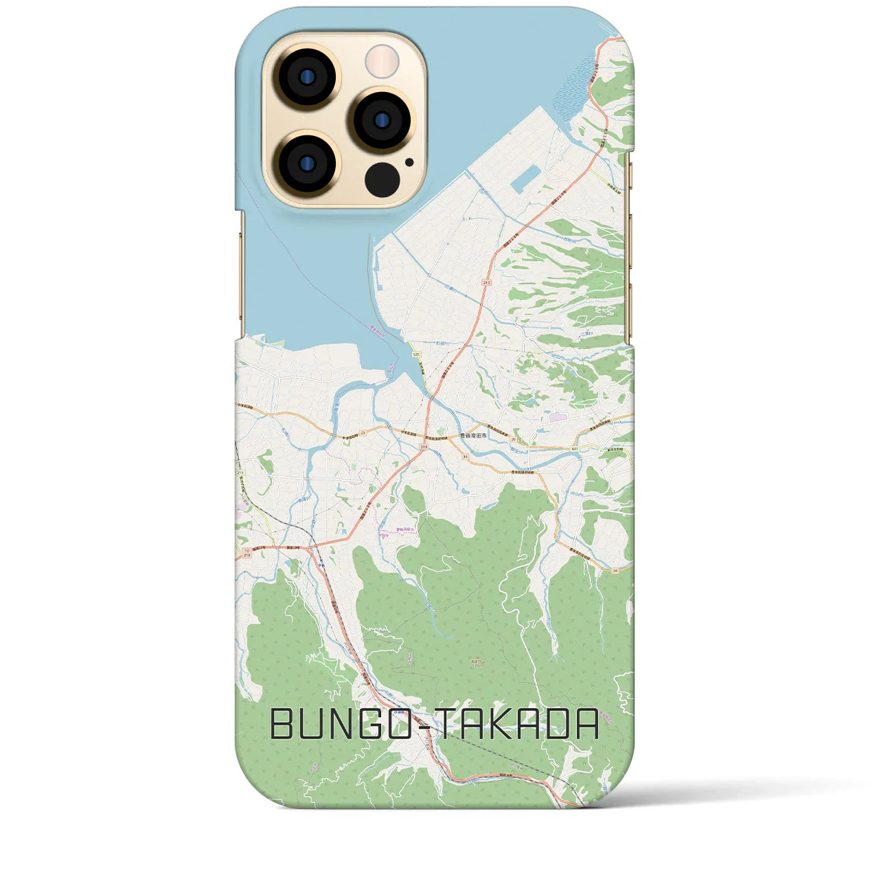 【豊後高田(大分県)】地図柄iPhoneケース(バックカバータイプ)