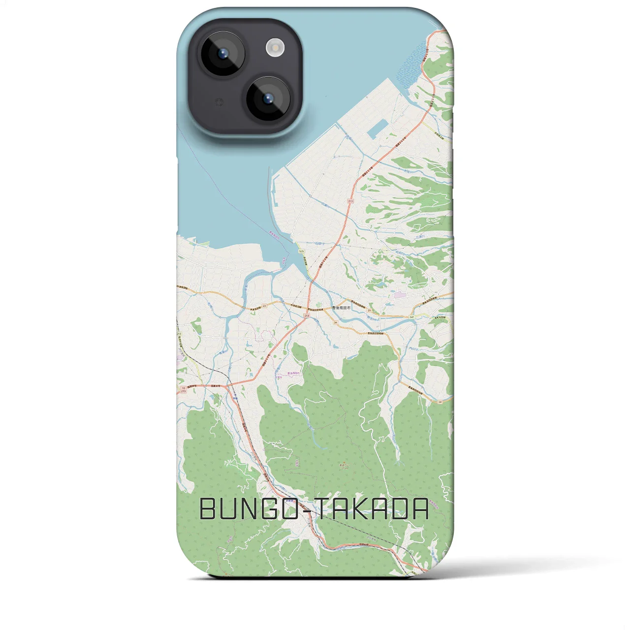 【豊後高田(大分県)】地図柄iPhoneケース(バックカバータイプ)