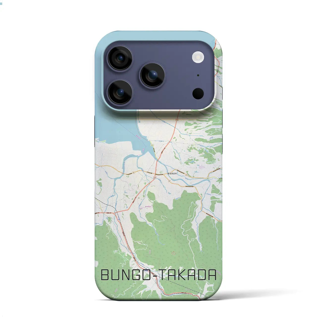 【豊後高田(大分県)】地図柄iPhoneケース(バックカバータイプ)ブラック・iPhone 17 Pro Max 用