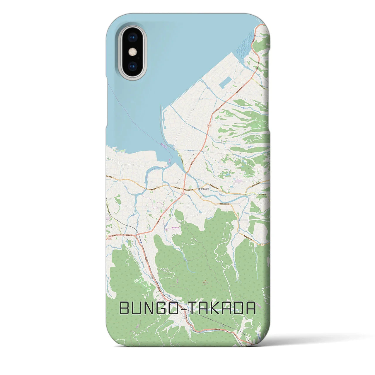 【豊後高田(大分県)】地図柄iPhoneケース(バックカバータイプ)