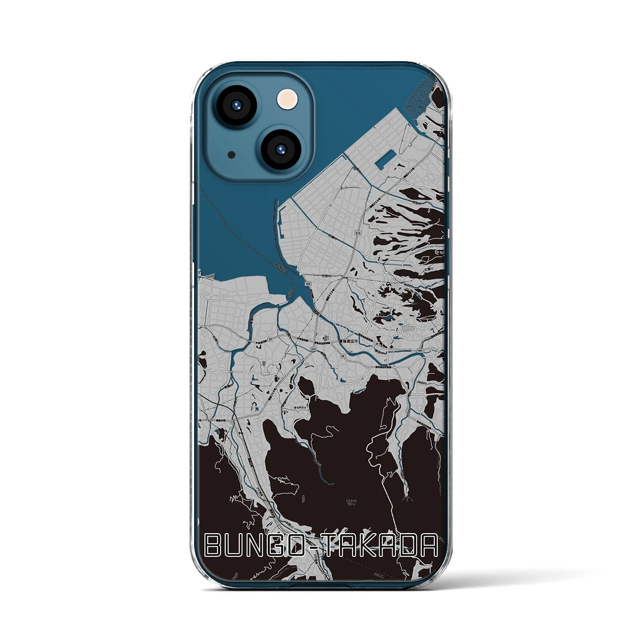 【豊後高田(大分県)】地図柄iPhoneケース(クリアタイプ)