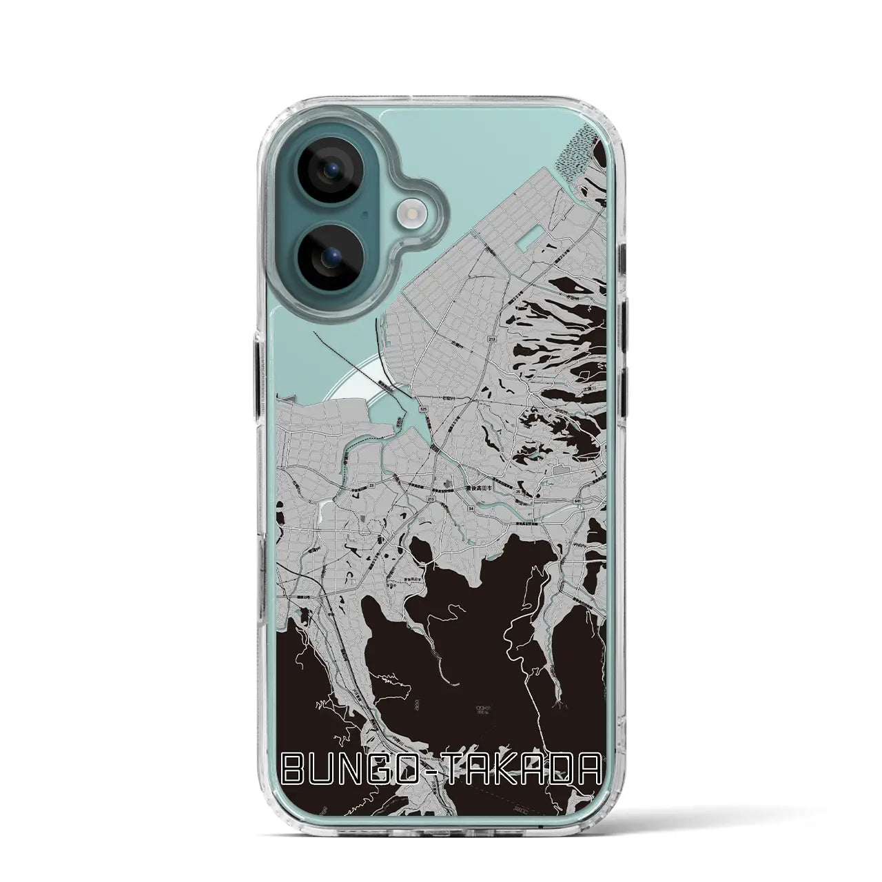 【豊後高田(大分県)】地図柄iPhoneケース(MagSafeタイプ)モノトーン・iPhone 16 Pro 用