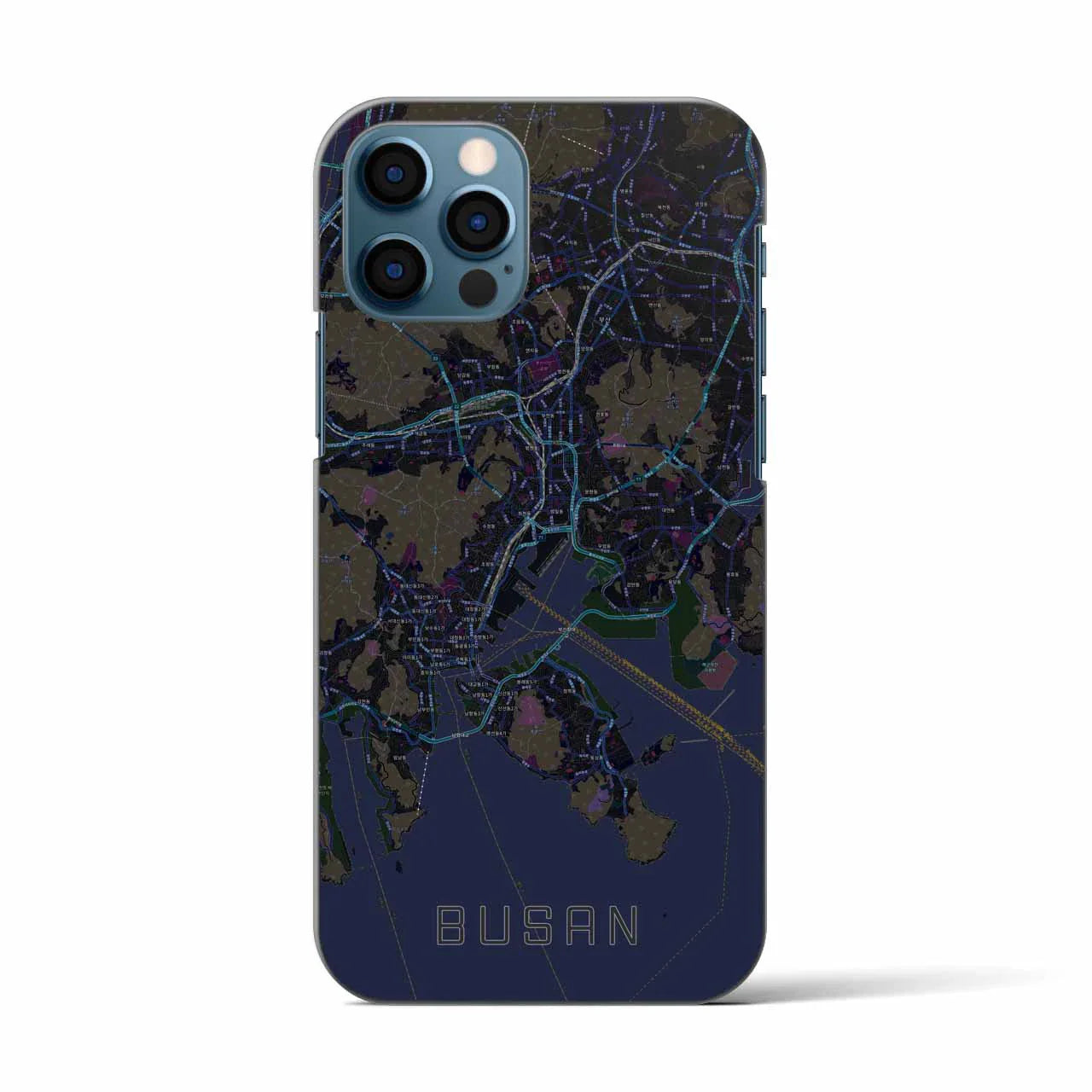 【釜山(韓国)】地図柄iPhoneケース(バックカバータイプ)