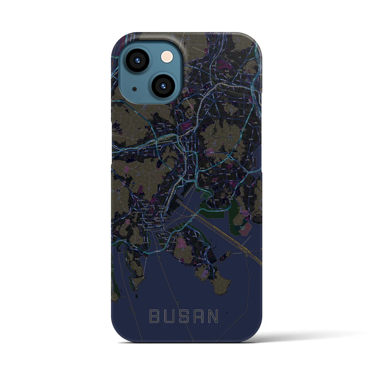 【釜山(韓国)】地図柄iPhoneケース(バックカバータイプ)