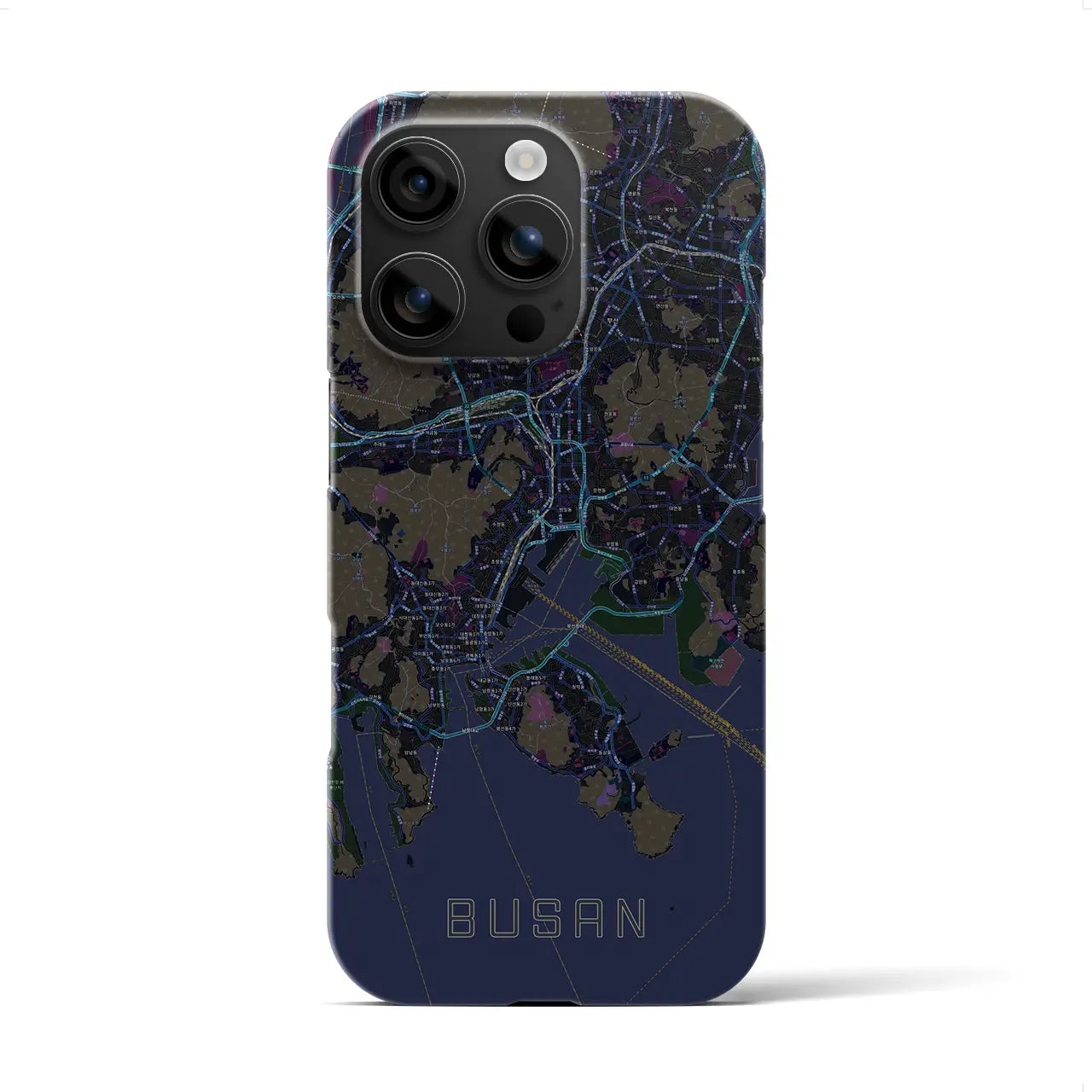 【釜山(韓国)】地図柄iPhoneケース(バックカバータイプ)
