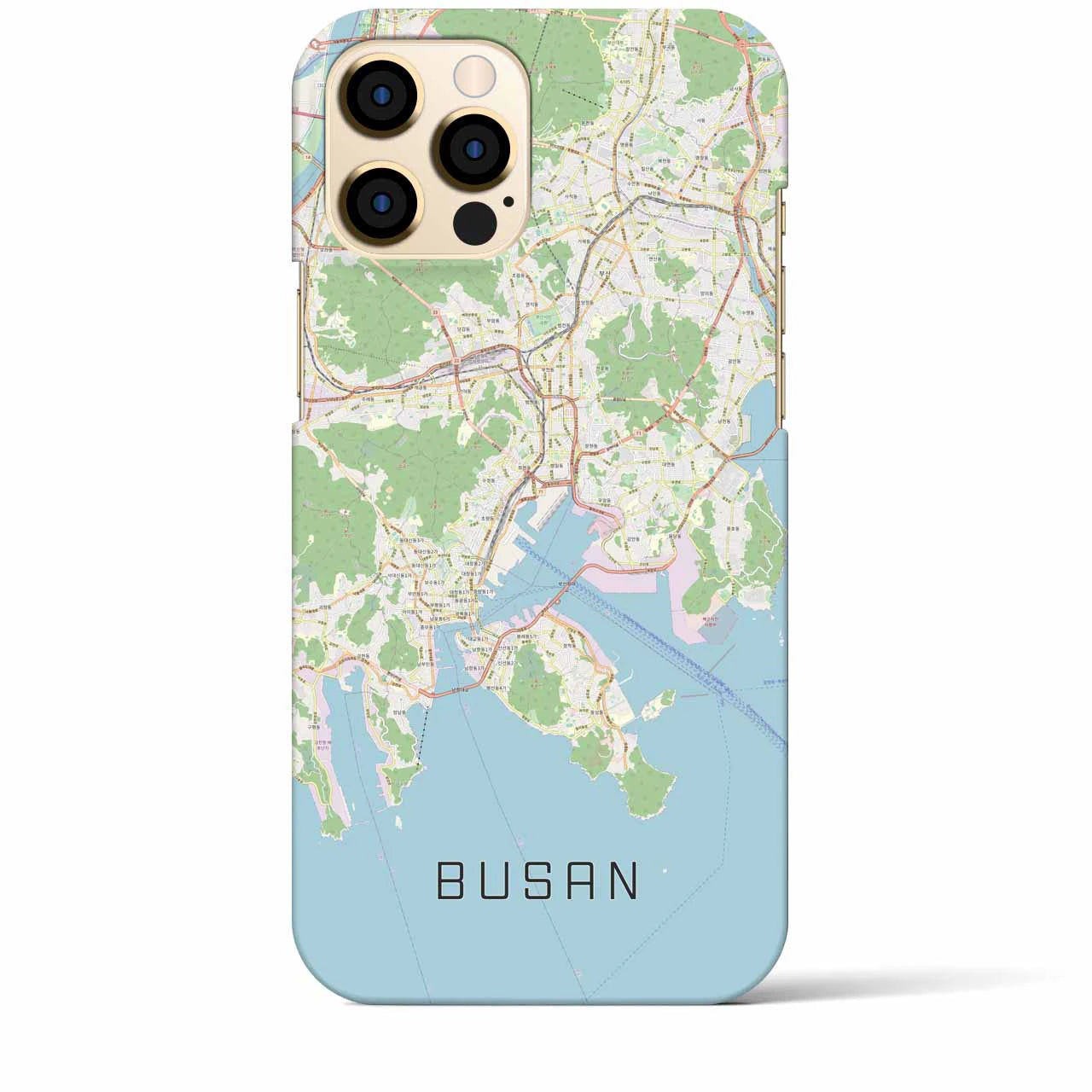 【釜山(韓国)】地図柄iPhoneケース(バックカバータイプ)