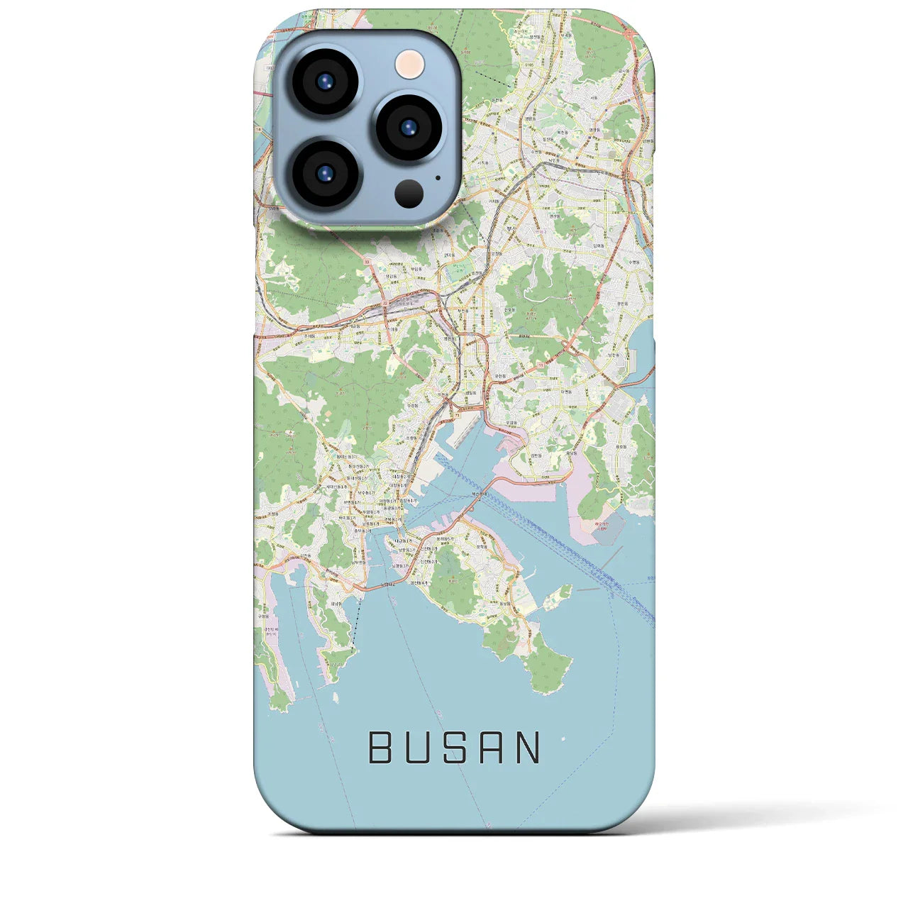 【釜山(韓国)】地図柄iPhoneケース(バックカバータイプ)