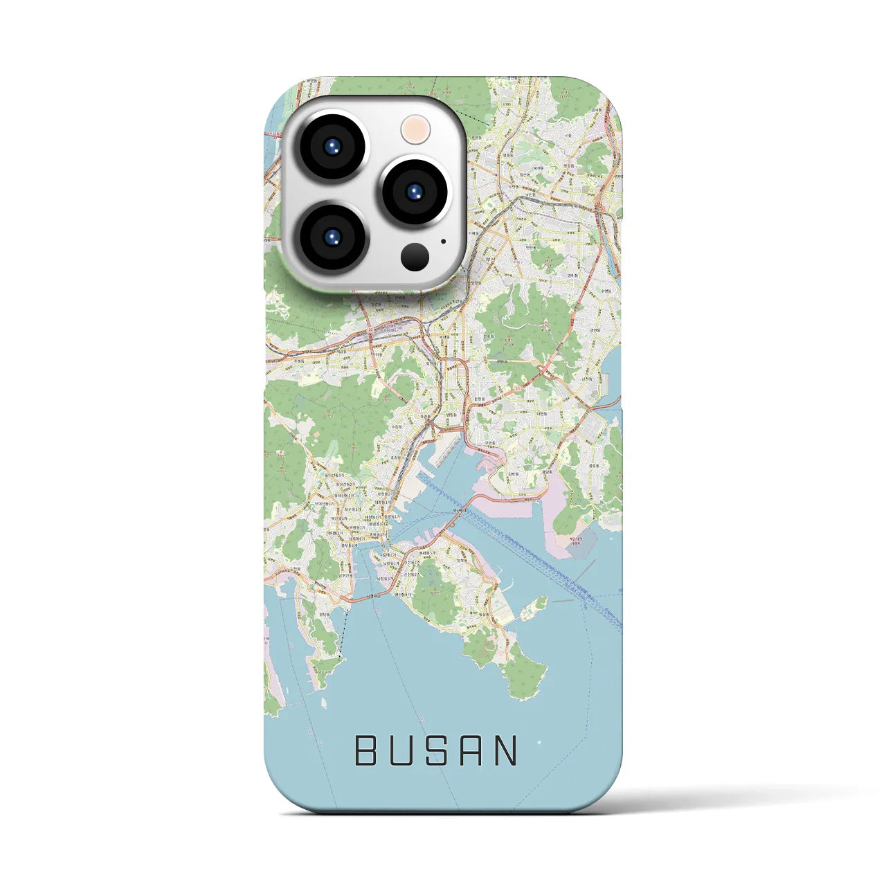 【釜山(韓国)】地図柄iPhoneケース(バックカバータイプ)