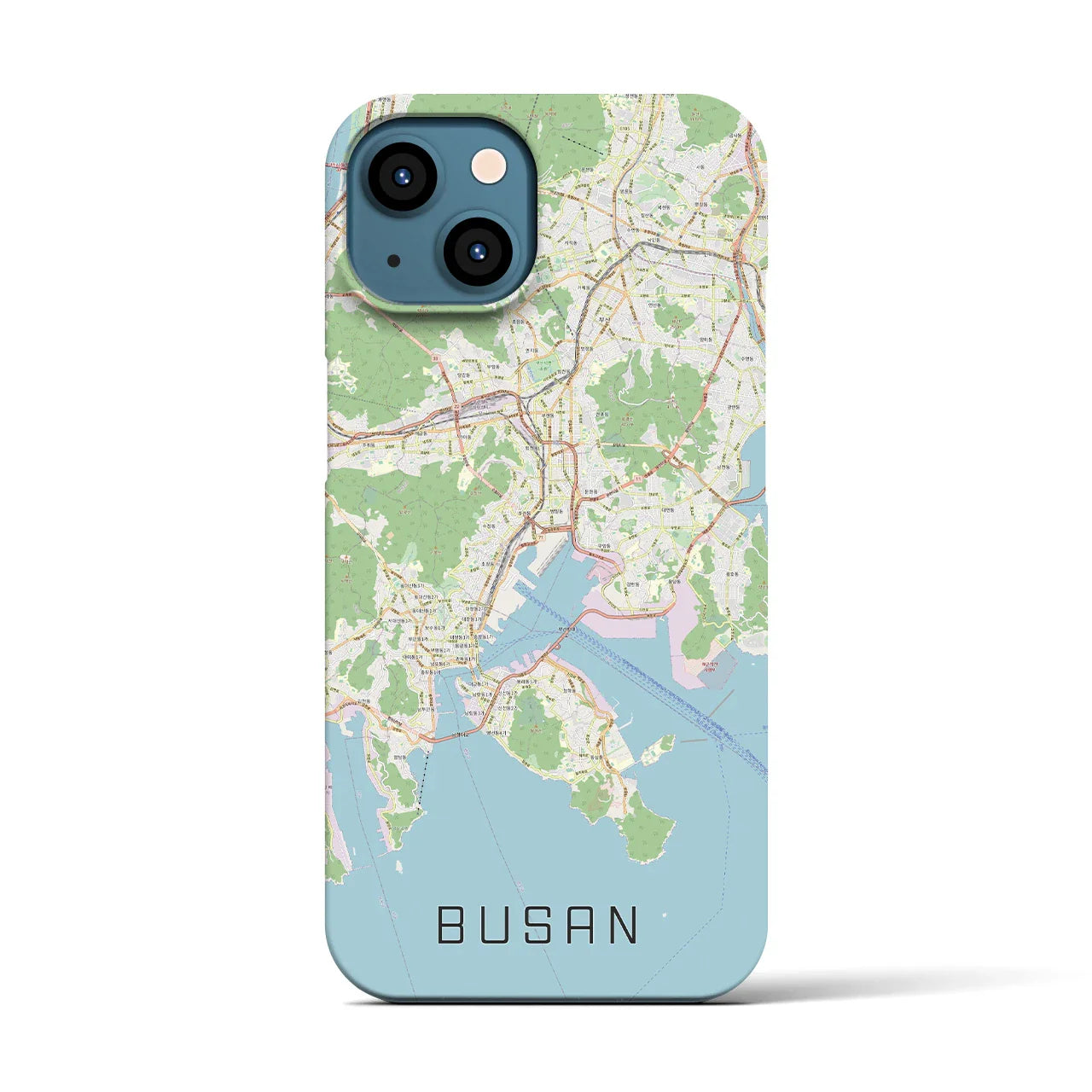 【釜山(韓国)】地図柄iPhoneケース(バックカバータイプ)