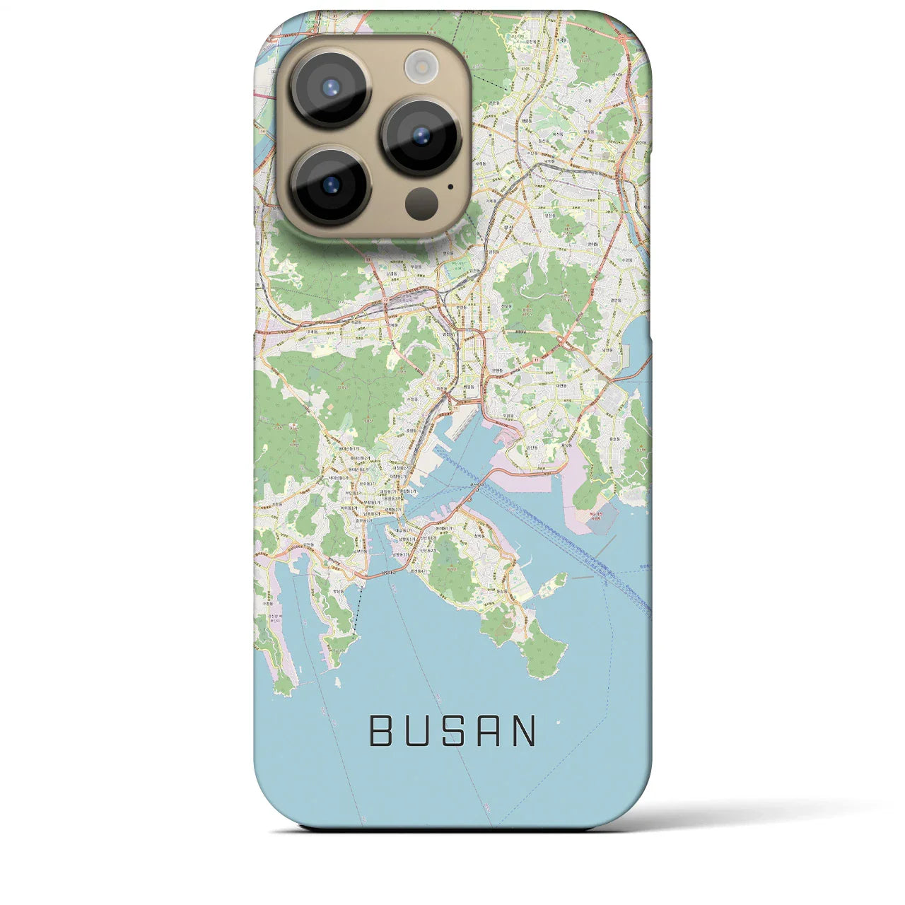 【釜山(韓国)】地図柄iPhoneケース(バックカバータイプ)
