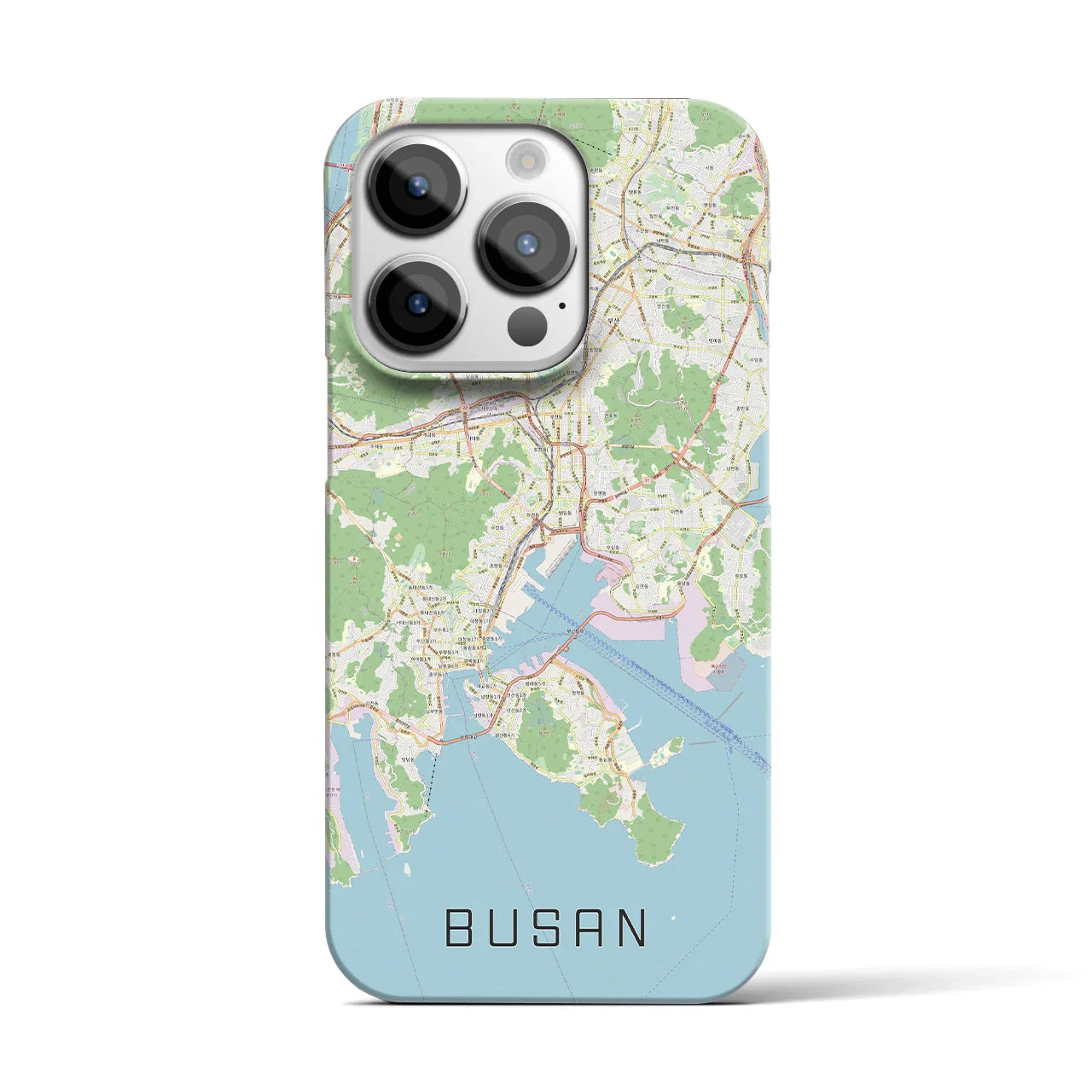 【釜山(韓国)】地図柄iPhoneケース(バックカバータイプ)