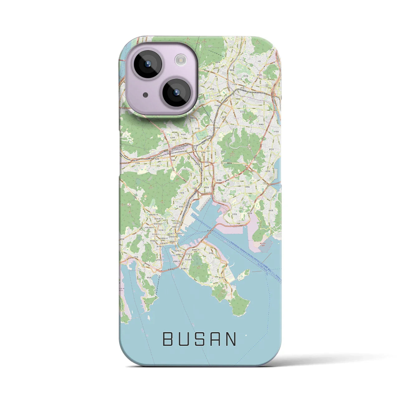 【釜山(韓国)】地図柄iPhoneケース(バックカバータイプ)