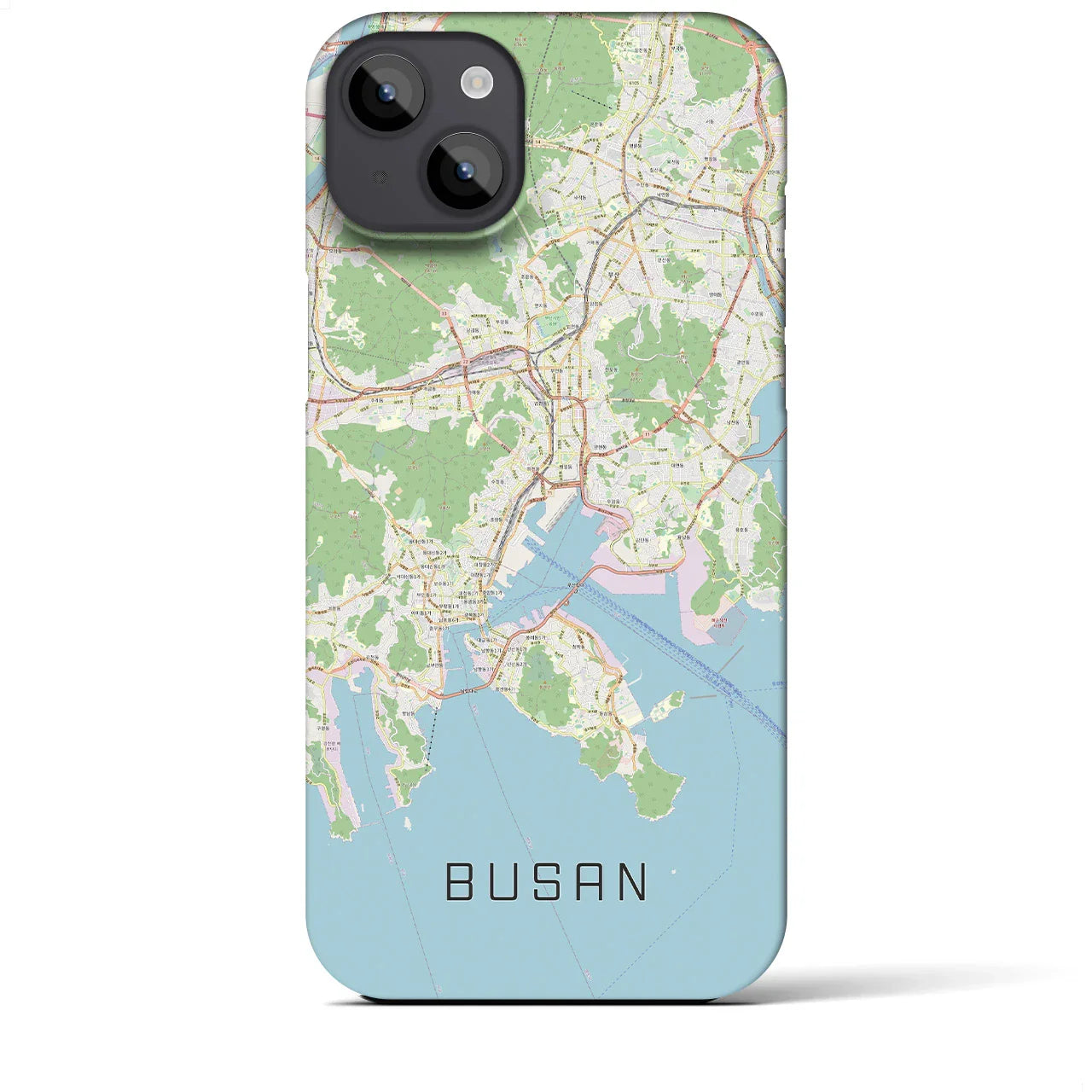 【釜山(韓国)】地図柄iPhoneケース(バックカバータイプ)