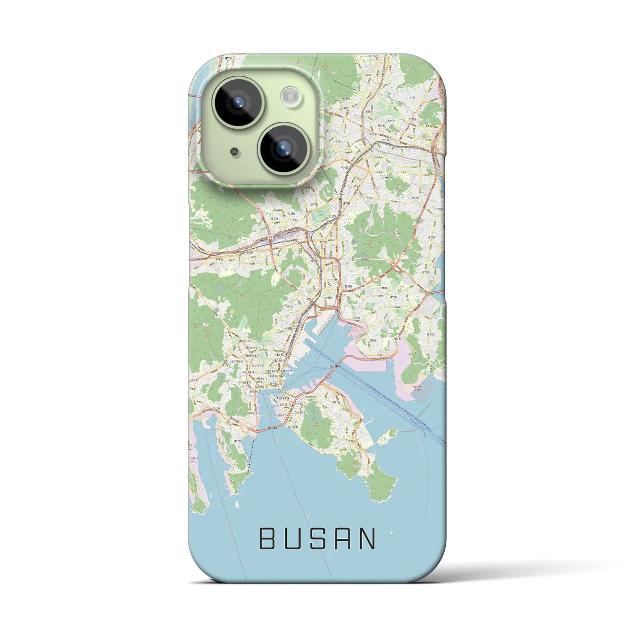 【釜山(韓国)】地図柄iPhoneケース(バックカバータイプ)