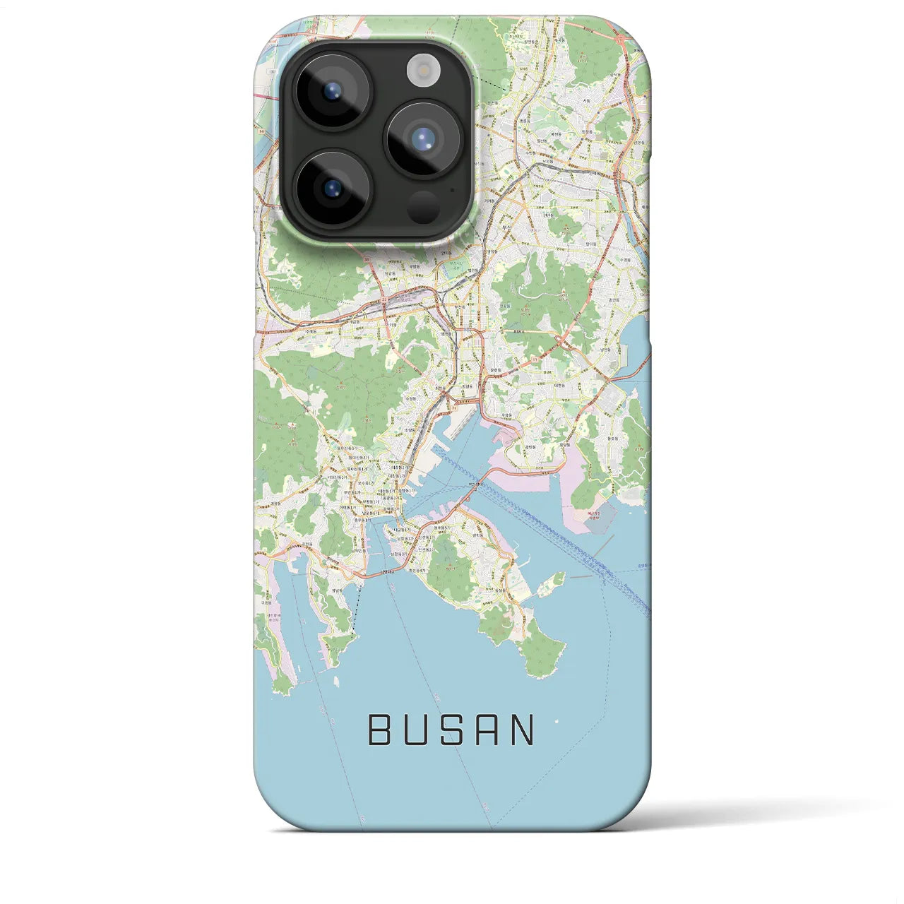 【釜山(韓国)】地図柄iPhoneケース(バックカバータイプ)