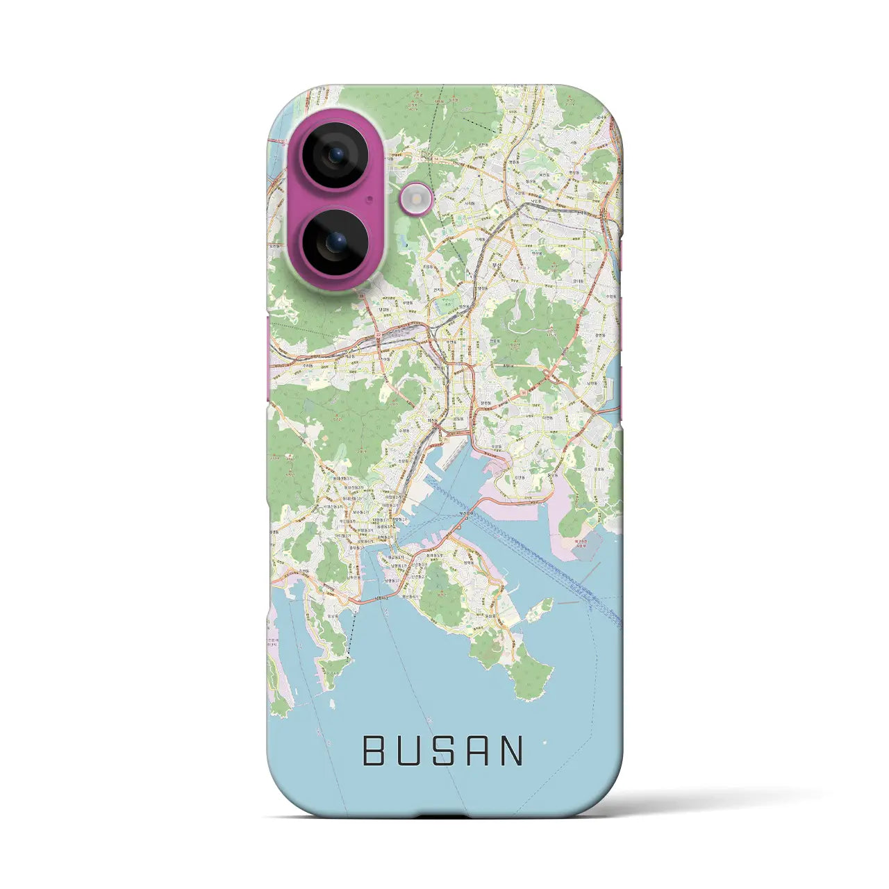 【釜山(韓国)】地図柄iPhoneケース(バックカバータイプ)