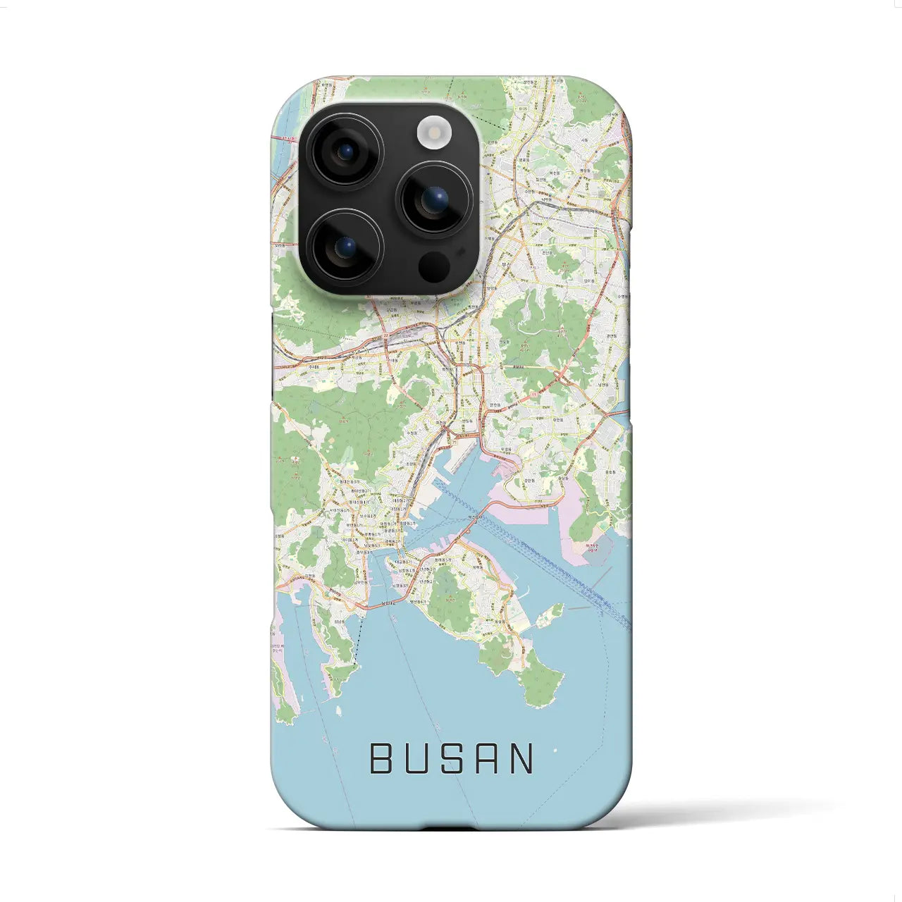 【釜山(韓国)】地図柄iPhoneケース(バックカバータイプ)