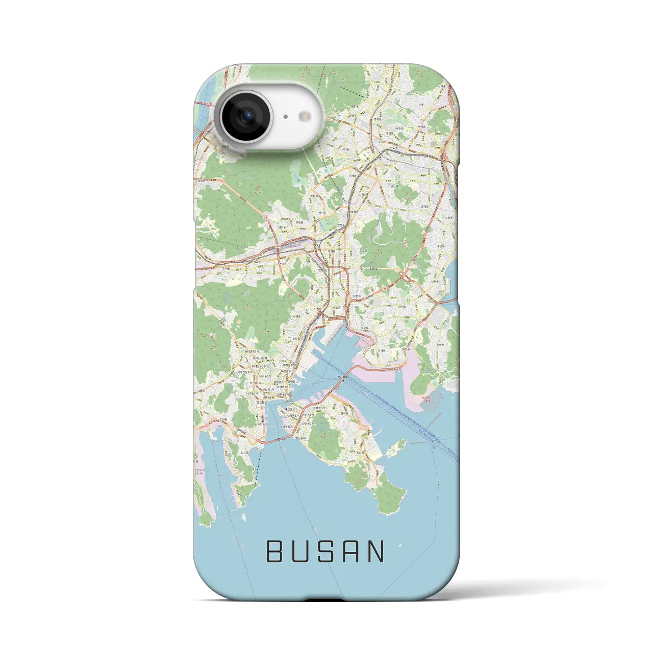 【釜山(韓国)】地図柄iPhoneケース(バックカバータイプ)