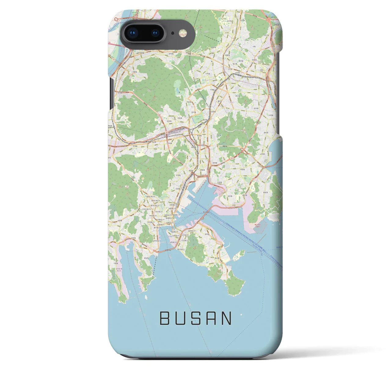 【釜山(韓国)】地図柄iPhoneケース(バックカバータイプ)