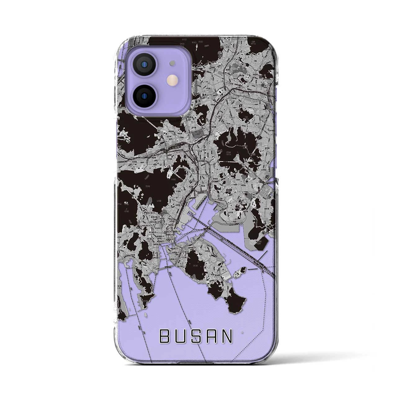 【釜山(韓国)】地図柄iPhoneケース(クリアタイプ)