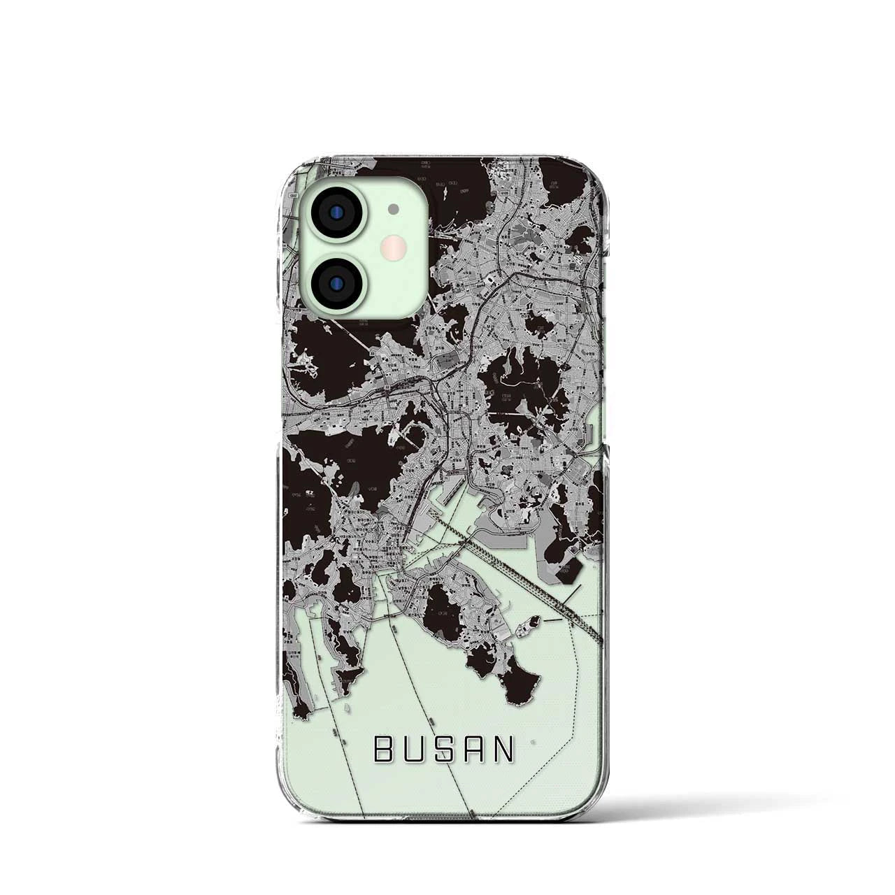 【釜山(韓国)】地図柄iPhoneケース(クリアタイプ)