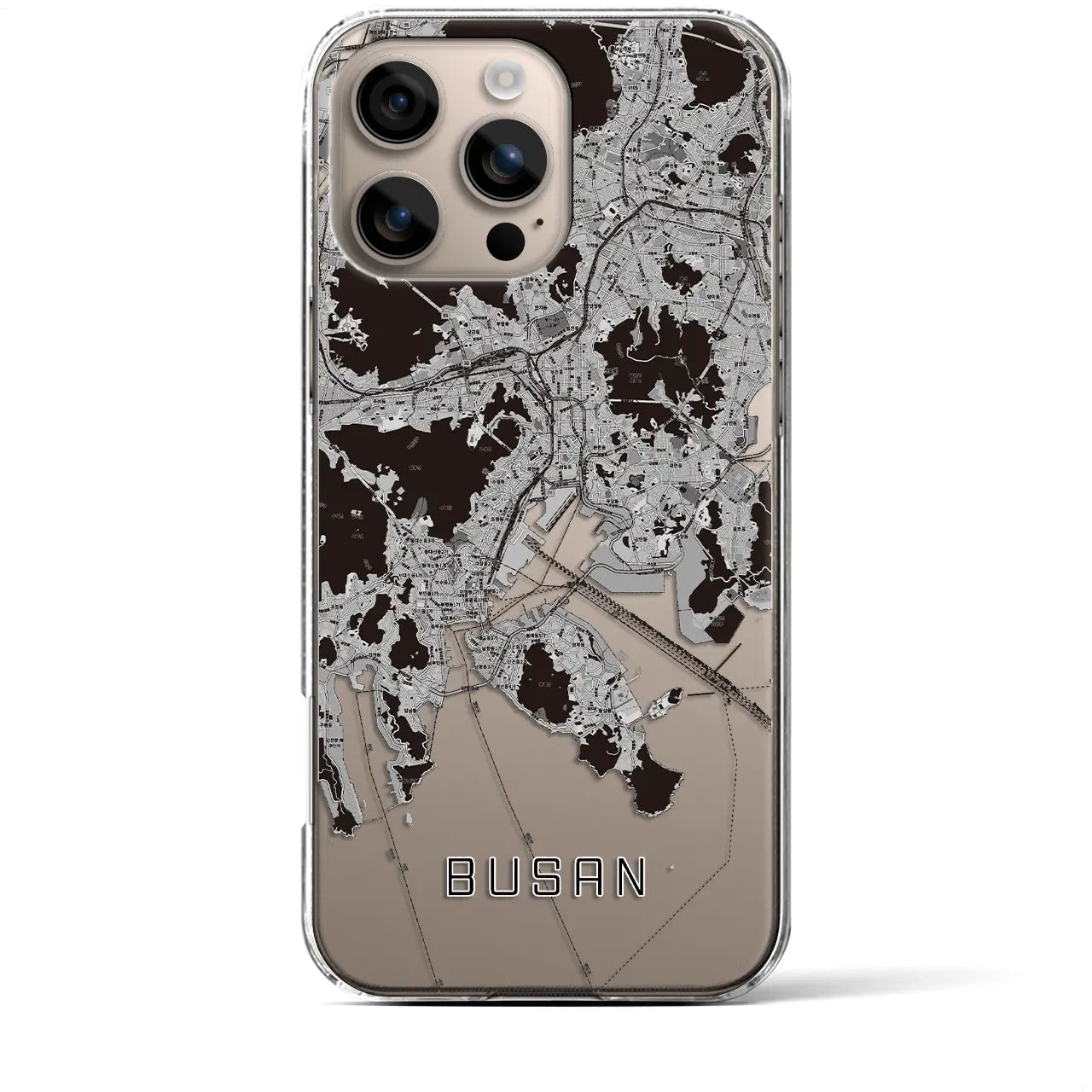 【釜山(韓国)】地図柄iPhoneケース(クリアタイプ)
