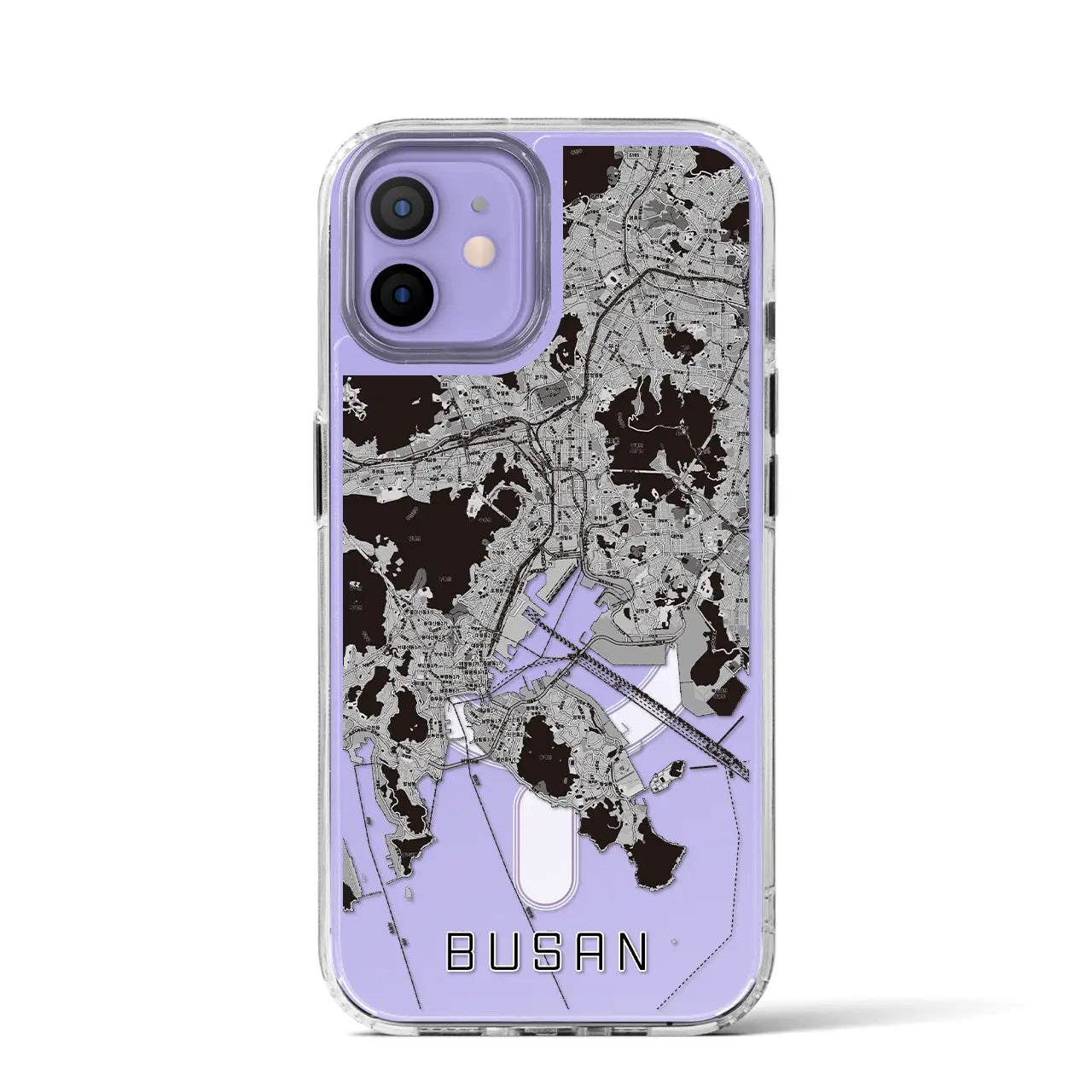 【釜山(韓国)】地図柄iPhoneケース(MagSafeタイプ)