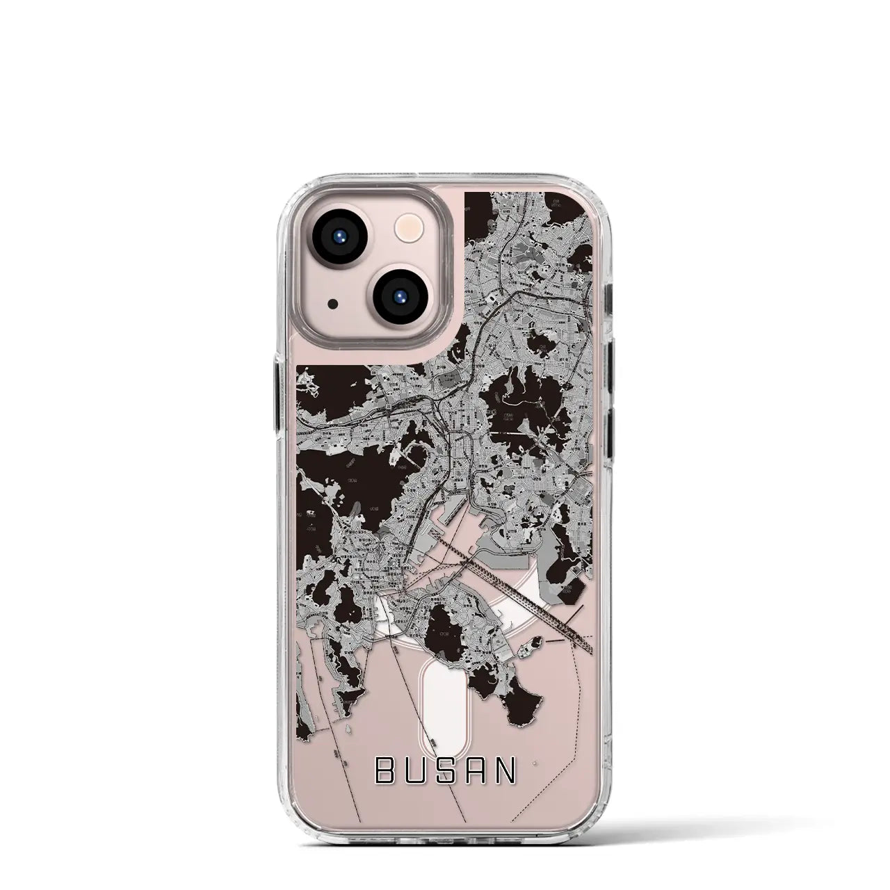 【釜山(韓国)】地図柄iPhoneケース(MagSafeタイプ)