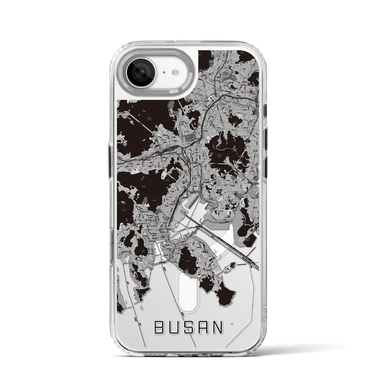 【釜山(韓国)】地図柄iPhoneケース(MagSafeタイプ)