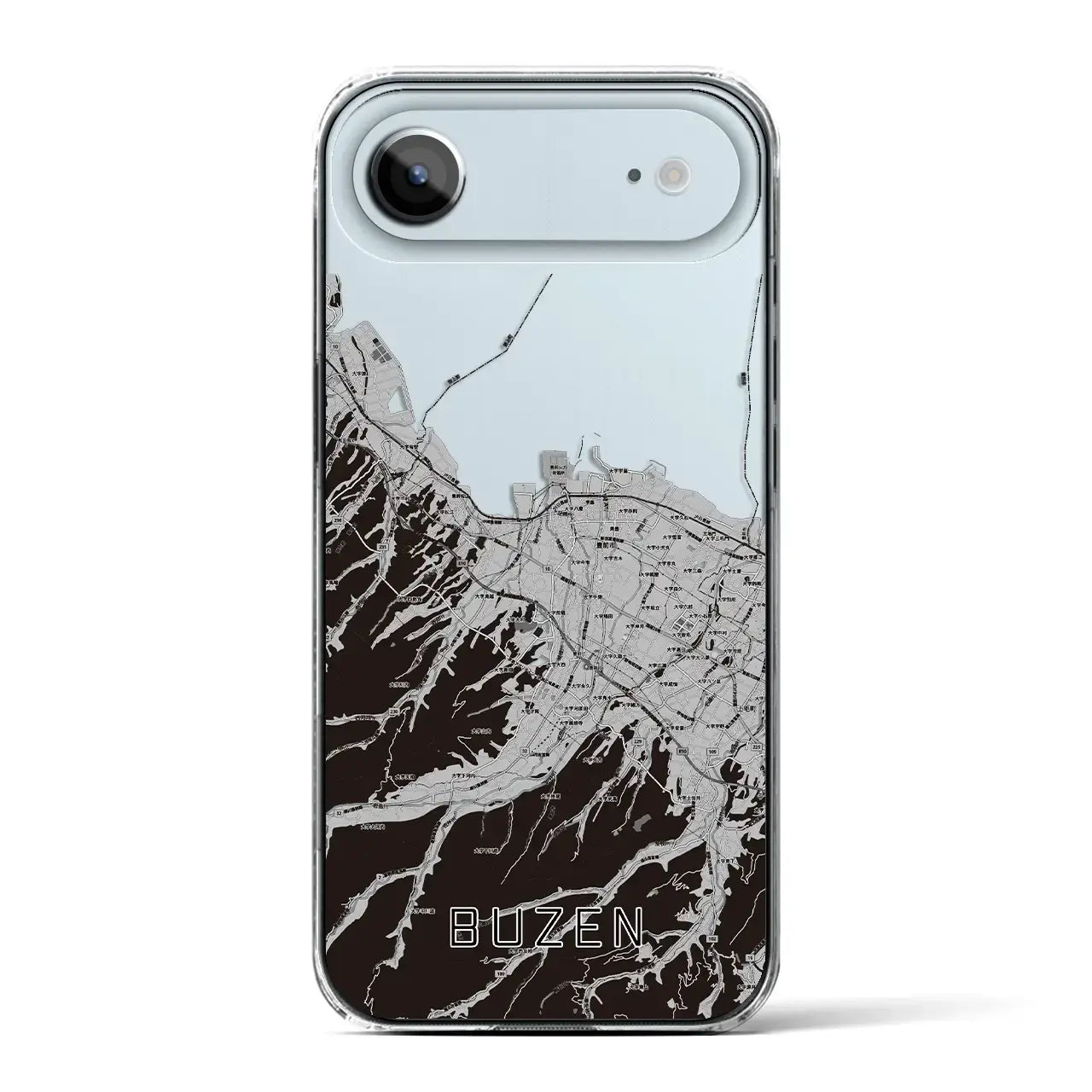 【豊前(福岡県)】地図柄iPhoneケース(クリアタイプ)