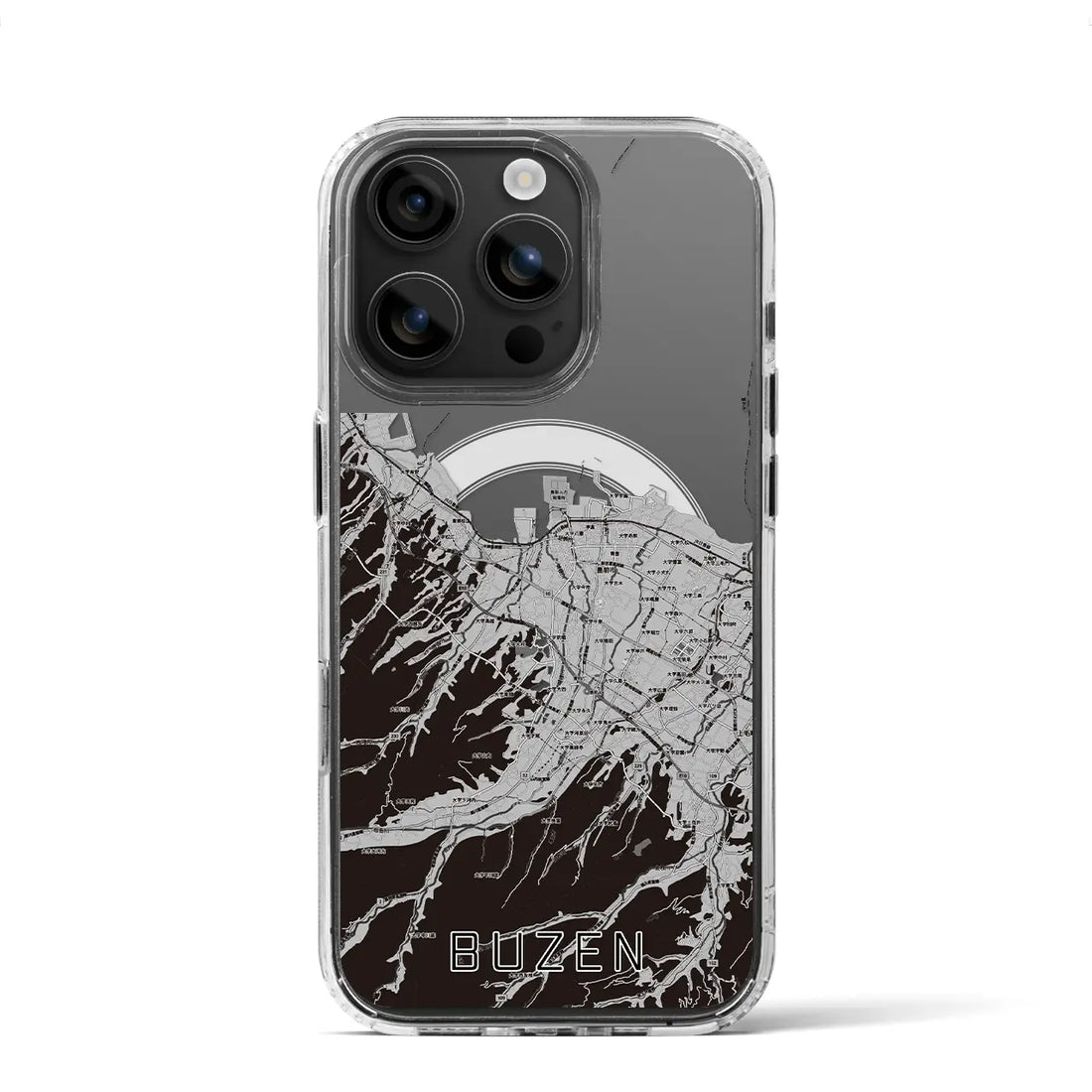 【豊前(福岡県)】地図柄iPhoneケース(MagSafeタイプ)