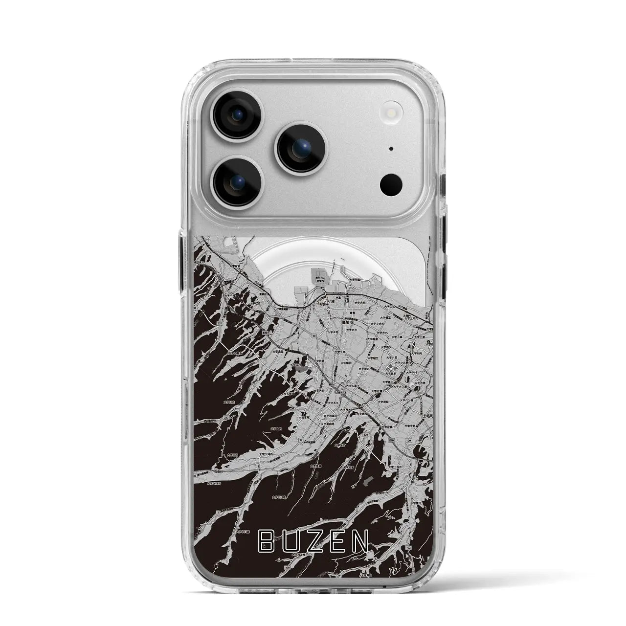 【豊前(福岡県)】地図柄iPhoneケース(MagSafeタイプ)