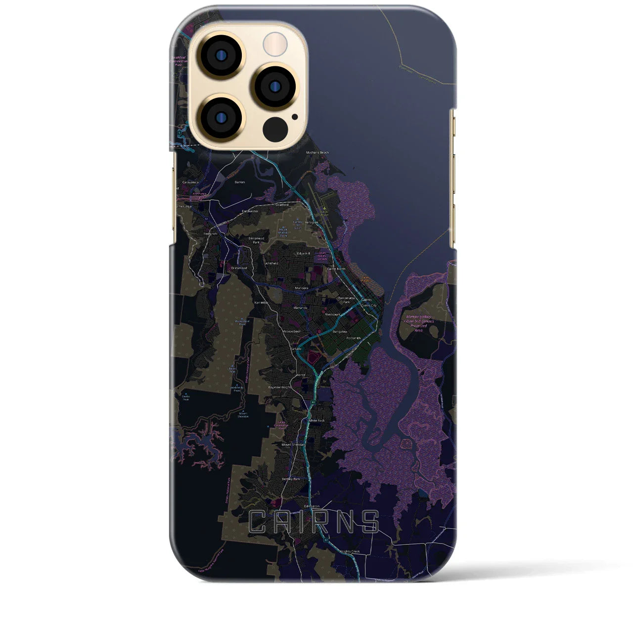 【ケアンズ(オーストラリア)】地図柄iPhoneケース(バックカバータイプ)