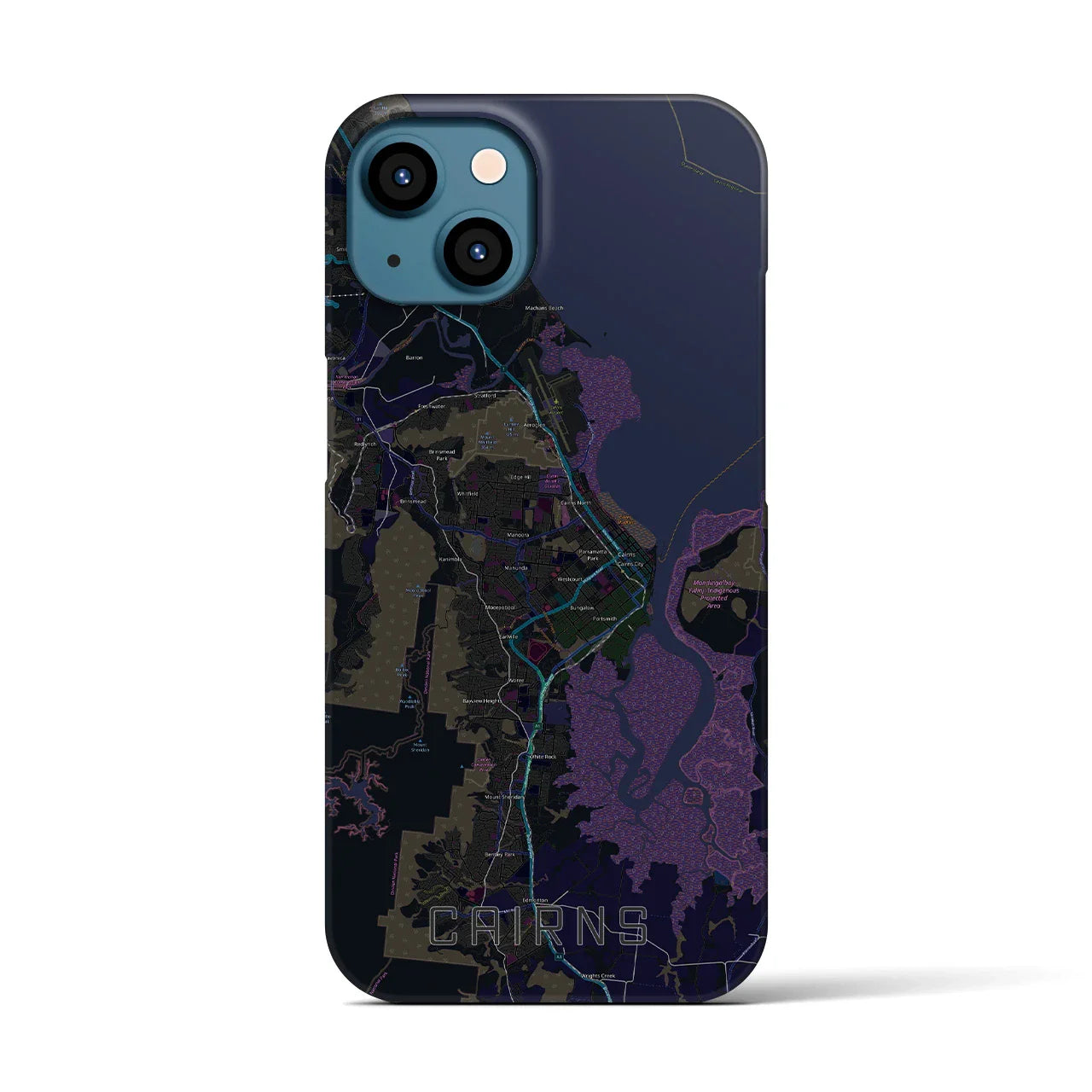 【ケアンズ(オーストラリア)】地図柄iPhoneケース(バックカバータイプ)