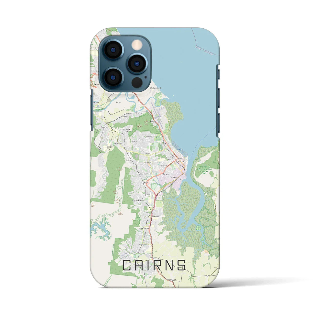 【ケアンズ(オーストラリア)】地図柄iPhoneケース(バックカバータイプ)